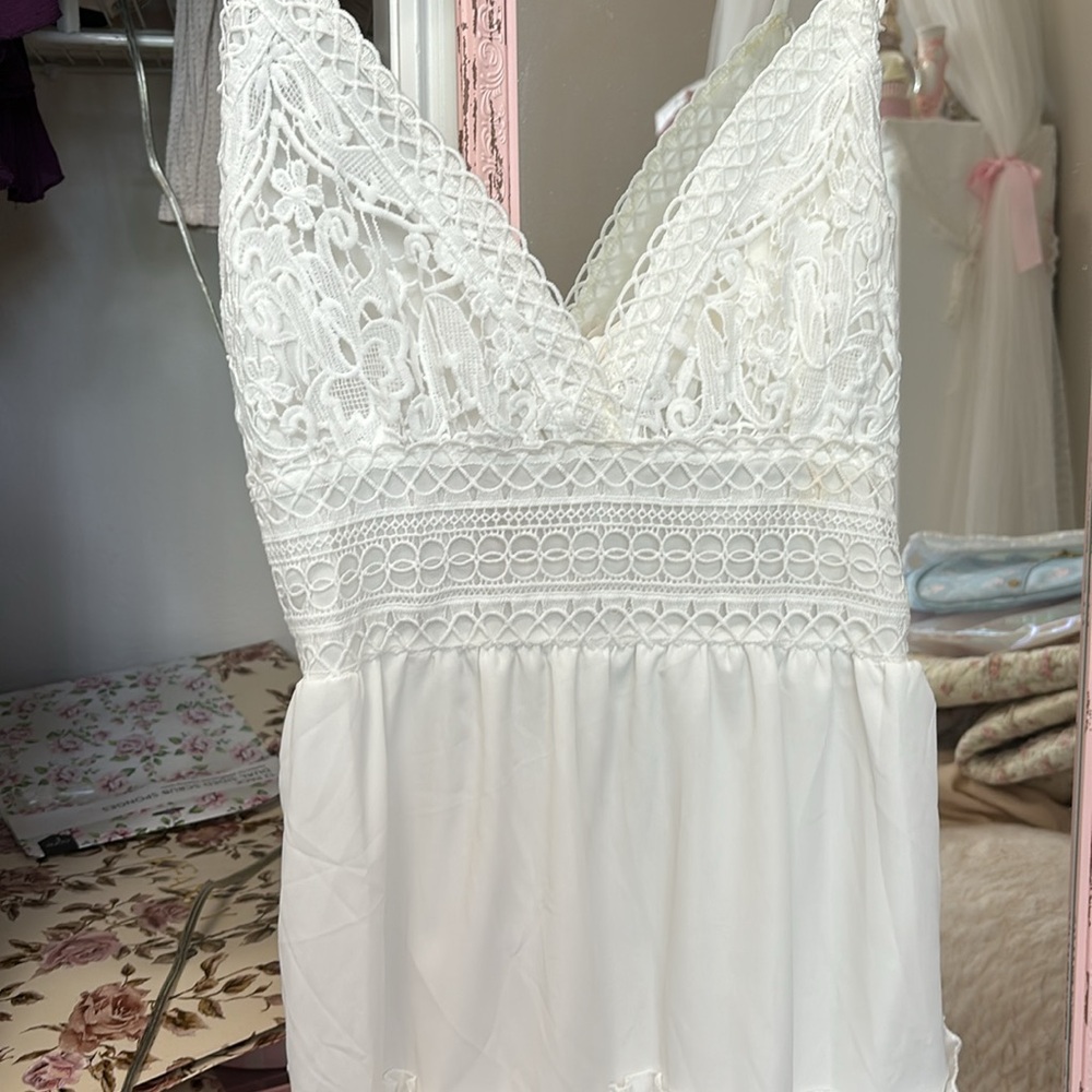 NWT! White Summer Dress - Picture 4 of 7